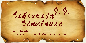 Viktorija Vinulović vizit kartica
